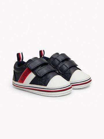 Baskets Tommy Hilfiger Babies' Signature Stripe Enfant Bleu | FR_B2234