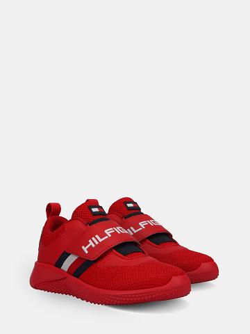Baskets Tommy Hilfiger Brides Runner Enfant Rouge | FR_B2242