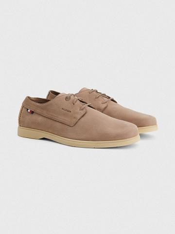 Baskets Tommy Hilfiger Daim derby Homme Marron | FR_M31633