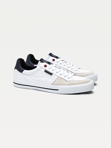 Baskets Tommy Hilfiger Hilfiger leather Homme Blanche | FR_M31619