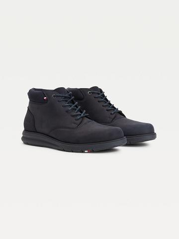 Bottes Tommy Hilfiger Cuir ankle Homme Bleu Marine | FR_M31685