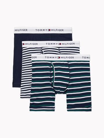 Boxer Briefs Tommy Hilfiger Classiche cotton boxer brief 3pk Homme Noir Blanche | FR_M31571