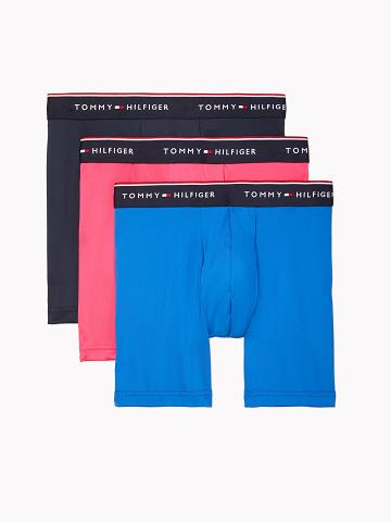 Boxer Briefs Tommy Hilfiger Microfiber boxer brief 3pk Homme Bleu | FR_M31604