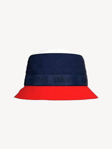 Chapeaux Tommy Hilfiger Colorblock Bucket Enfant Bleu | FR_G1353