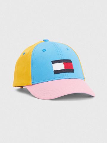 Chapeaux Tommy Hilfiger Colorblock Enfant Bleu Jaune Rose | FR_G1352