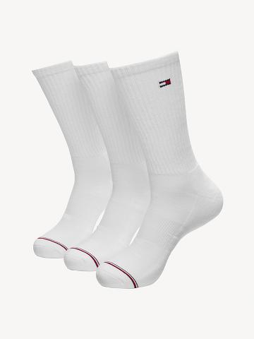 Chaussettes Tommy Hilfiger Athlétiques Crews 3Pk Homme Blanche | FR_M31747