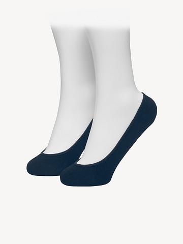 Chaussettes Tommy Hilfiger Footie 2PK Femme Noir | FR_W21662