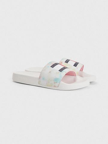 Claquette Tommy Hilfiger Tie-Dye Flag Pool Femme Multicolore | FR_W21623