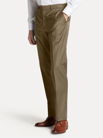 Costumes Tommy Hilfiger Regular fit tan sharkskin wool Homme Marron | FR_M31188