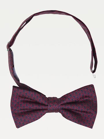 Cravates Tommy Hilfiger Stripe Silk Bow Homme Bleu Marine Rouge | FR_M31811