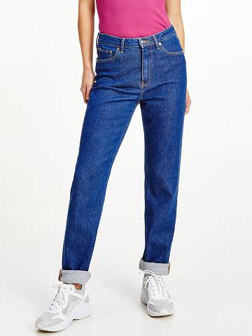 Jean Tommy Hilfiger New Classiche Straight Fit Indigo Wash Femme Bleu | FR_W21205