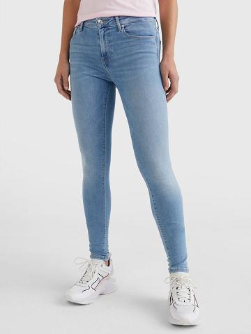 Jean Tommy Hilfiger TH Flex Skinny Fit Light Wash Femme Bleu | FR_W21210