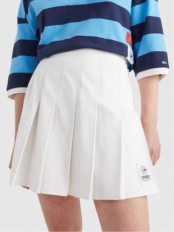 Jupe Tommy Hilfiger Pleated Tennis Femme Blanche | FR_W21334