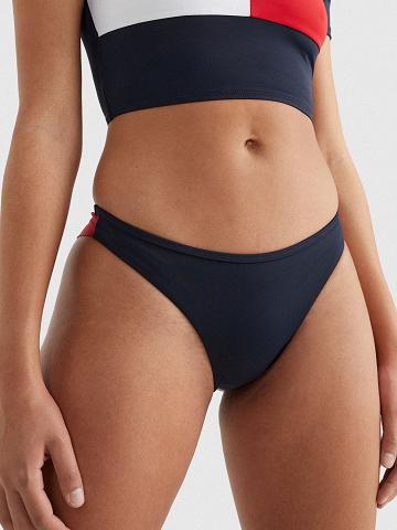 Maillots De Bain Tommy Hilfiger Colorblock Brazilian Bikini Bottom Femme Bleu | FR_W21410