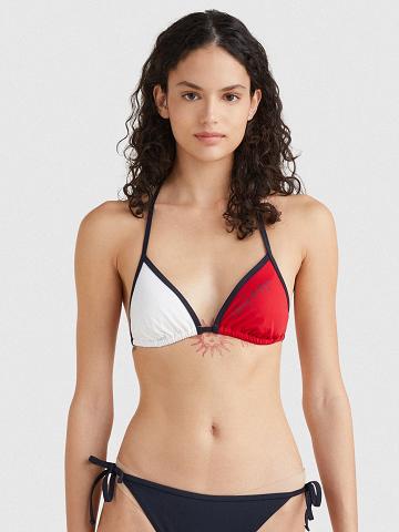 Maillots De Bain Tommy Hilfiger Colorblock Triangle Bikini Top Femme Multicolore | FR_W21413