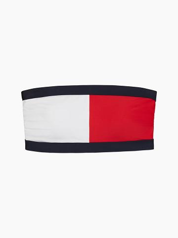 Maillots De Bain Tommy Hilfiger Essential Bandeau Bikini Top Femme Bleu Marine | FR_W21414