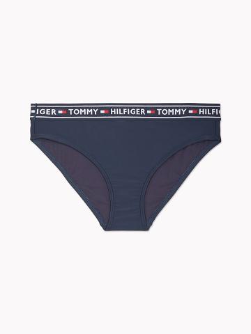 Maillots De Bain Tommy Hilfiger Essential Colorblock High-Taille Bikini Bottom Femme Bleu Marine | FR_W21416