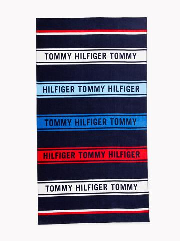 Maillots De Bain Tommy Hilfiger Logo Stripe Beach Towel Homme Multicolore | FR_M31101