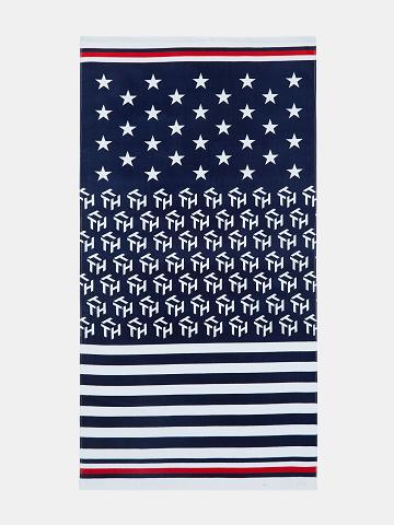 Maillots De Bain Tommy Hilfiger Star & Stripe Beach Towel Femme Multicolore | FR_W21427