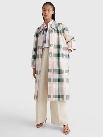 Manteaux Tommy Hilfiger Madras Car Femme Multicolore | FR_W21036