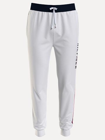 Pantalon Jogging Tommy Hilfiger Essential Logo Homme Blanche | FR_M31347