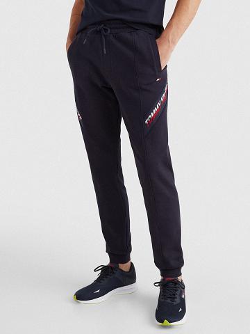 Pantalon Jogging Tommy Hilfiger Logo Tape Homme Bleu Marine | FR_M31350