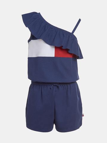Pantalons Tommy Hilfiger One-Shoulder Romper Enfant Bleu Marine | FR_G1289