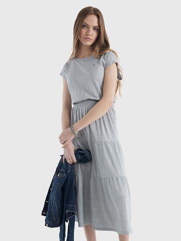 Peignoir Tommy Hilfiger Cap-Sleeve T-Shirt Femme Grise | FR_W21046