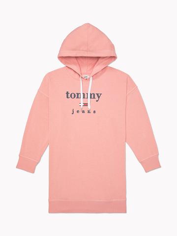 Peignoir Tommy Hilfiger Essential French Terry Hoodie Femme Rose | FR_W21066