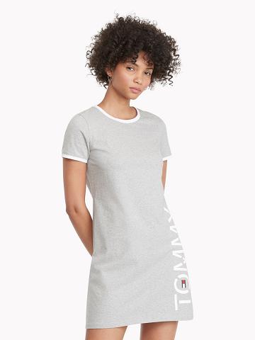 Peignoir Tommy Hilfiger Tommy T-Shirt Femme Grise | FR_W21135