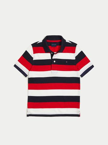 Polos Tommy Hilfiger Big Block Stripe Enfant Multicolore | FR_B2059