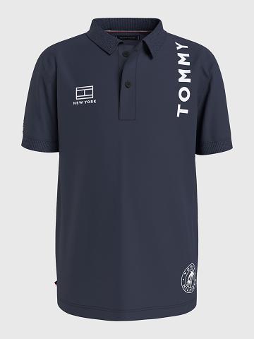 Polos Tommy Hilfiger Multi Logo Enfant Bleu Marine | FR_B2068