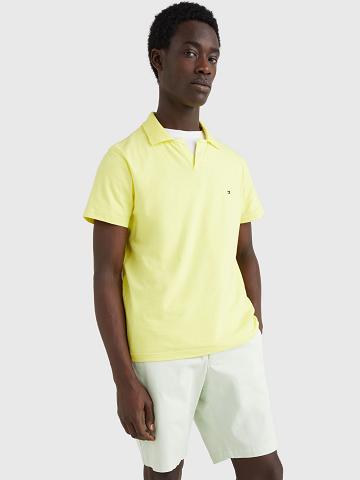 Polos Tommy Hilfiger Slim fit solid stretch Homme Orange Jaune | FR_M31312