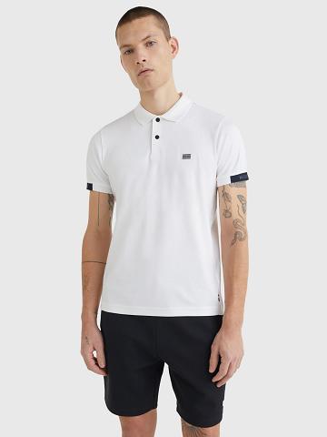 Polos Tommy Hilfiger Slim fit solid tech Homme Blanche | FR_M31313