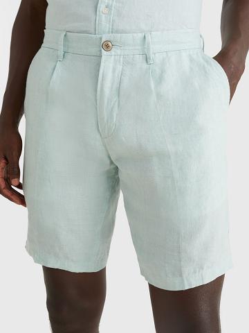 Shorts Tommy Hilfiger Straight fit linen Homme Menthe | FR_M31227
