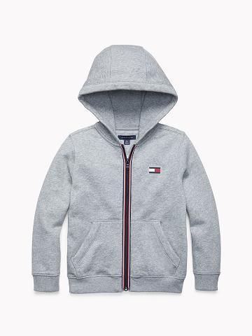 Sweat À Capuche Tommy Hilfiger Flag Enfant Grise | FR_B2020