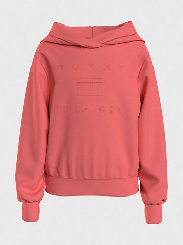 Sweat À Capuche Tommy Hilfiger Foil Logo Enfant Orange | FR_G1093