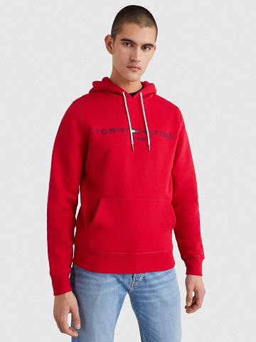 Sweat À Capuche Tommy Hilfiger Organic cotton classic logo Homme Rouge | FR_M31451