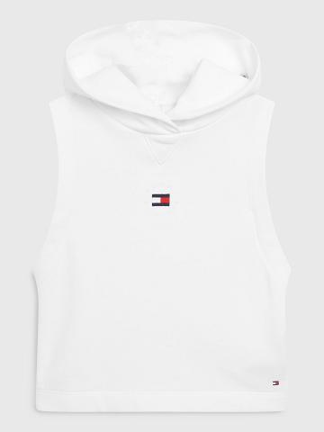 Sweat À Capuche Tommy Hilfiger Sans Manches Enfant Blanche | FR_G1103