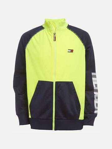 Sweats Tommy Hilfiger Little Colorblock Piste Jacket Enfant Vert | FR_B2132