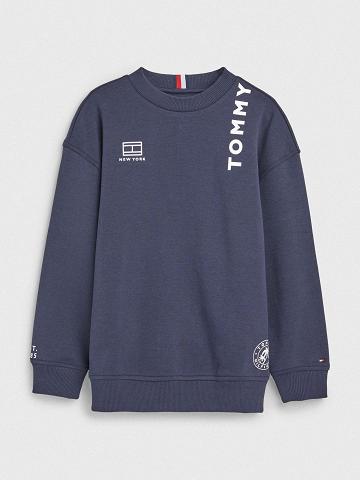 Sweats Tommy Hilfiger Multi Logo Enfant Bleu | FR_G1205