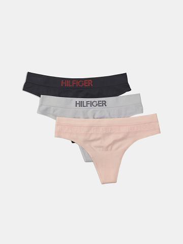 Thongs Tommy Hilfiger Seamless 3PK Femme Rose | FR_W21576