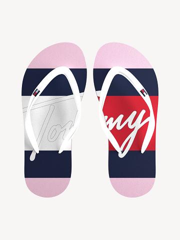 Tong Tommy Hilfiger Big Flag Enfant Rose | FR_G1294