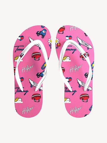 Tong Tommy Hilfiger Big Skateboard Enfant Rose | FR_G1295