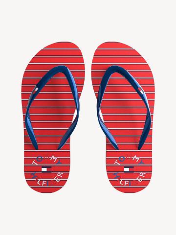 Tong Tommy Hilfiger Big Stripe Enfant Rouge | FR_G1296