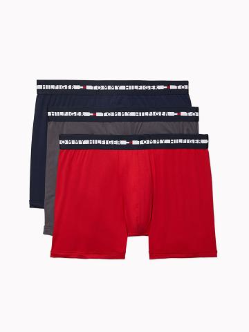 Trunks Tommy Hilfiger Th comfort + trunk 3pk Homme Rouge Grise Bleu Marine | FR_M31530