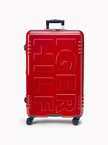 Valises Tommy Hilfiger 28" Signature Spinner Femme Rouge | FR_W21669