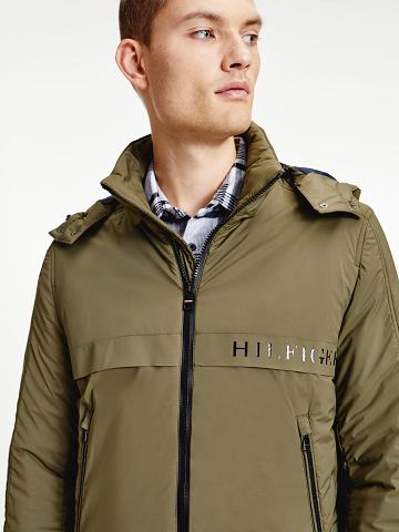 Vestes Tommy Hilfiger Removable hood Homme Vert | FR_M31420