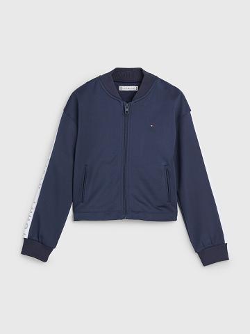 Vestes Tommy Hilfiger Varsity Piste Enfant Bleu Marine | FR_G1121